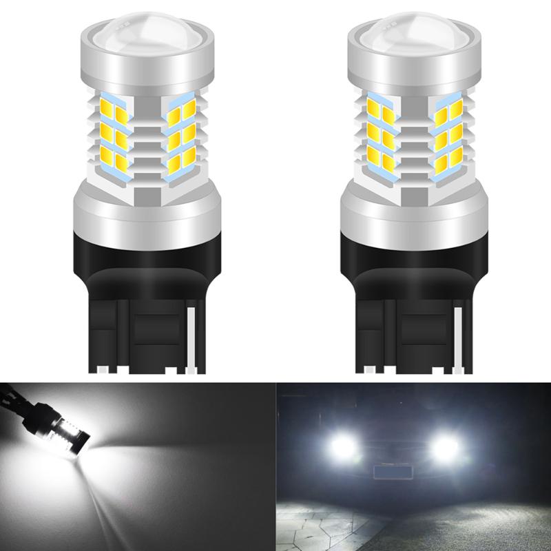 

2pcs T20 7440 W21W 7441 7443 7444 W21/5W Car LED Bulbs for LADA Dimension Lights Lamps Super Bright White Amber DC12-24V, As pic