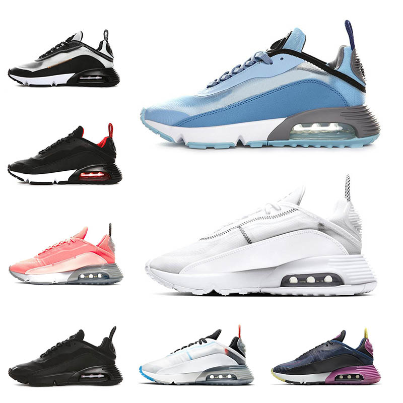 

2090 men women running shoes Core Black Grape Bred Clean White Green Lava Glow Navy Light Blue Oreo Photon Dust sport sneakers, White and black