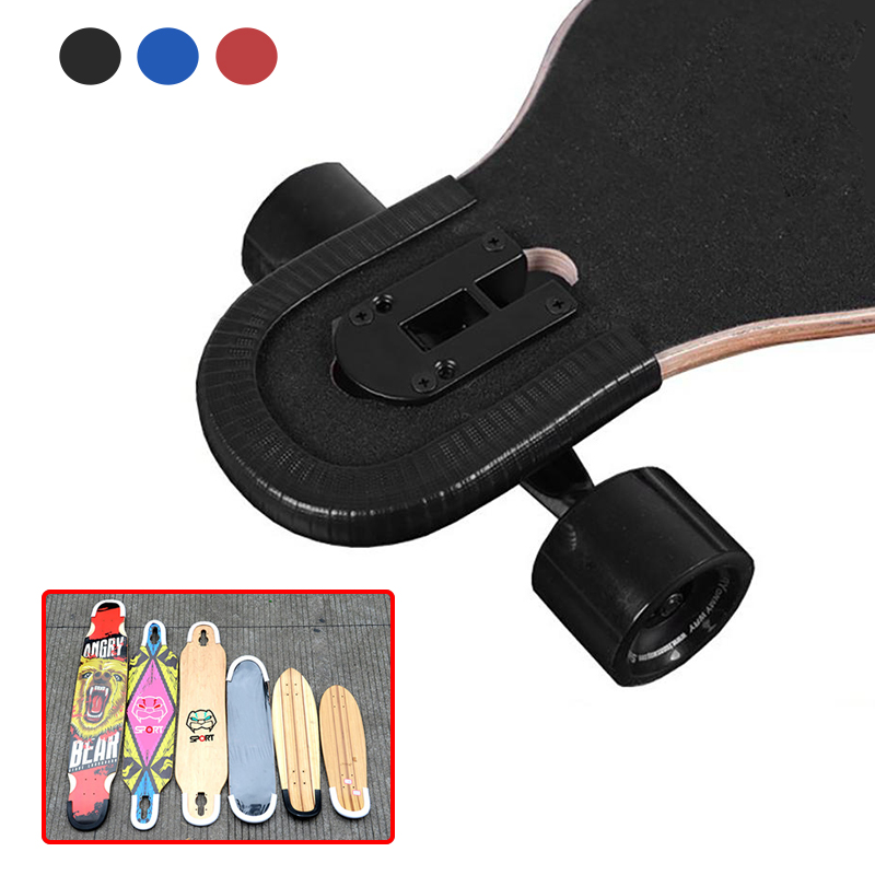 

2Pcs Skateboard Anti-collision Strip Bumper Bump U Shape Universal Double Rocker Long Board Rubber Deck Guards Protector Parts, B1