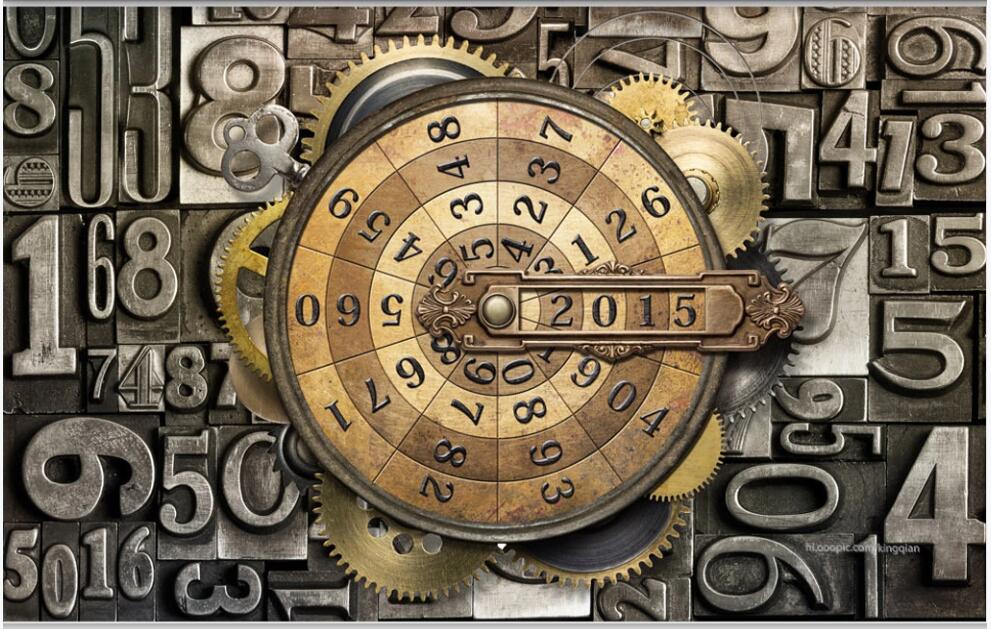 

3d wallpaper custom photo mural on the wall Retro metal alphabet gear bar KTV background home decor 3d wall murals wallpaper for living room, Non-woven