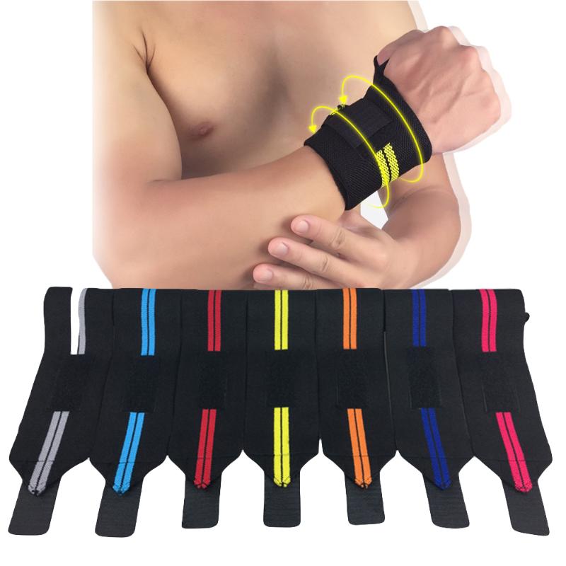 

Adjustable Elastic Wristband Gym Support Power Training Weightlifting Basketball Running Cycling protector Sport Wrist Band, Ye