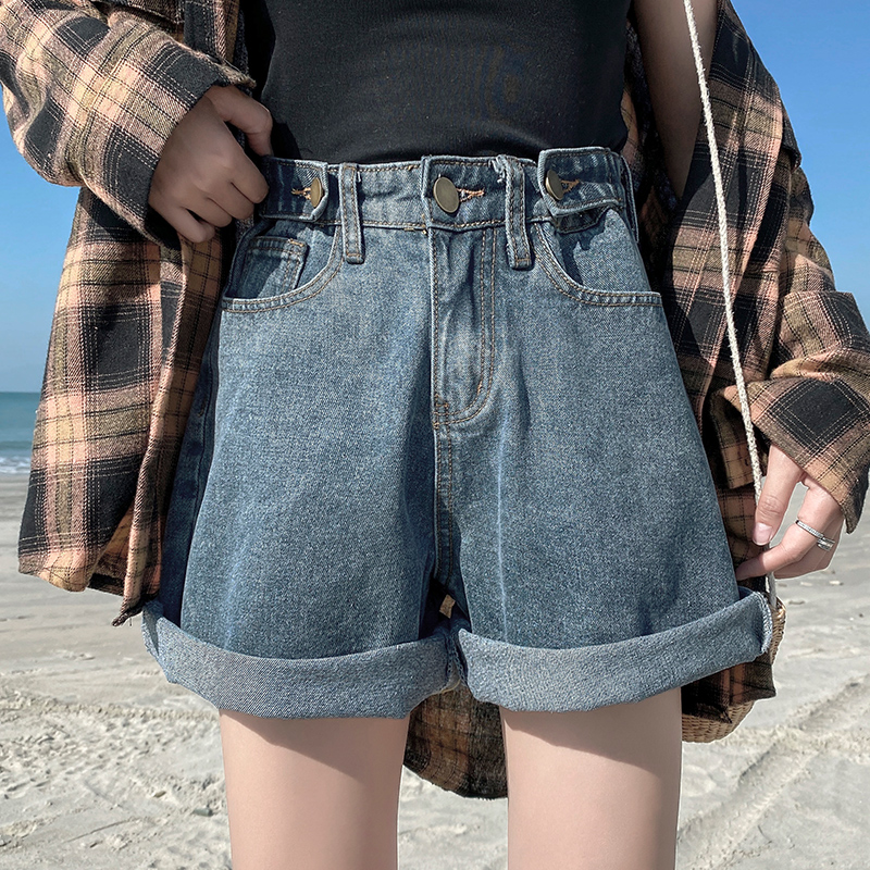 

Blue Short Feminino High Waist Jeans Woman Plus Size Denim Spodenki Damskie Spring Summer Jeans Shorts Women, Black