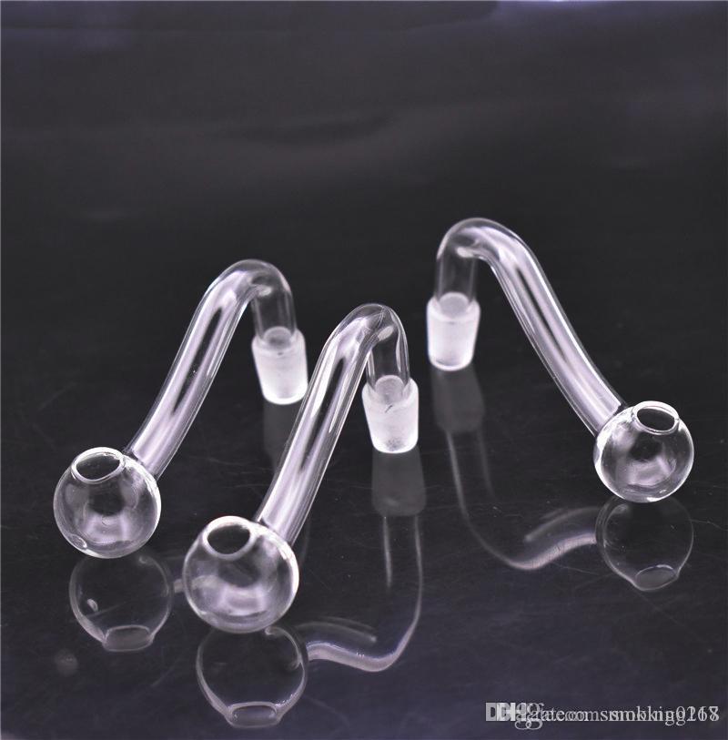 

Wholesale pyrex thick glass oil burner pipe smoking pipes 10mm male bubbler oil burner for water pipes oil rigs bongs support OEM