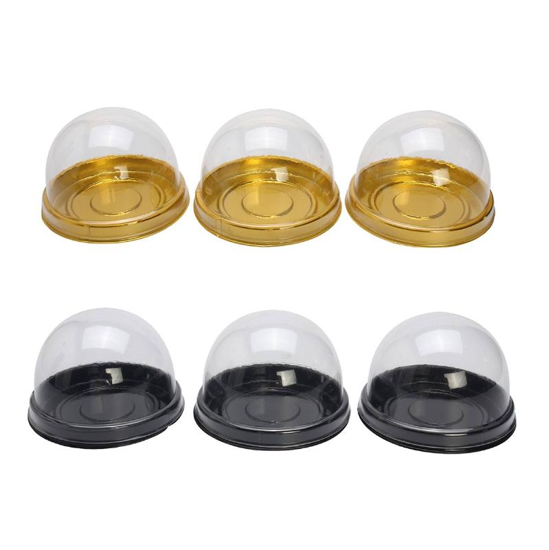 

100Pcs Clear Plastic Egg-Yolk Tarts Pie Puff Box Pastry Moon Cake Packaging Storage Boxes Cupcake Cookie Baking Container