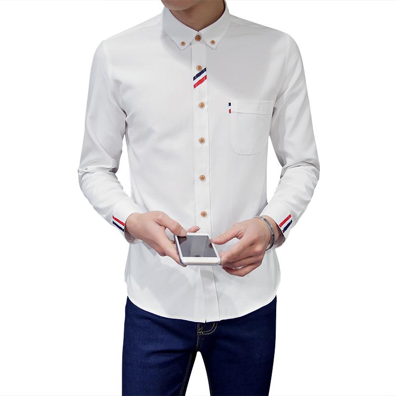 

Dress Shirts Men Fashion Oxford Shirts Long-Sleeve Camisa Masculina Slim Fit Camisa Social Casual White Shirt C274, Watermelon red