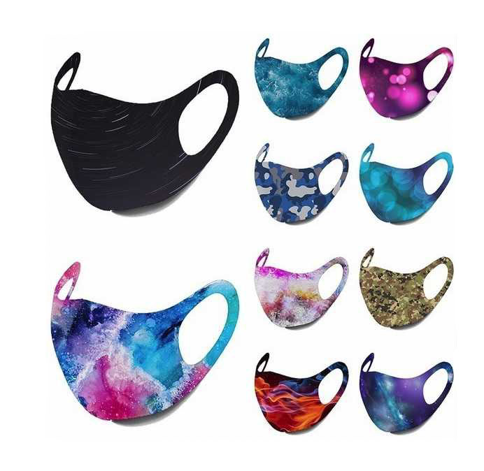 

Face Design Mask Fashion Disposable Masks Galaxy Pattern Cotton Masks Men cubrebocas Mouth Mask Ear Loop Adjustable Anti Dust for adult