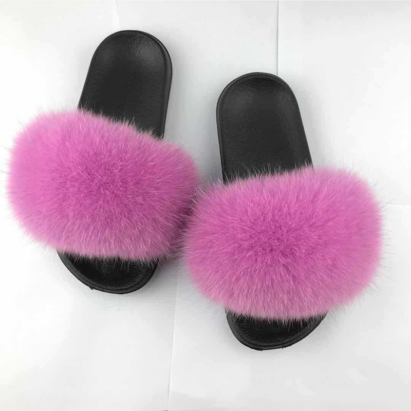 

Cute Fluffy Faux Fur Slippers Shoes Summer Women Furry Fur Slides Outdoor Sandals Flip Flops Cute Plush Home Slippers Woman, A-beige