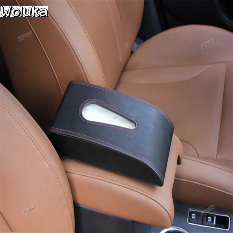 

Automotive tissue box seat - simple fashion car napkin box leather automotive durable interior accessories CD50 Q06
