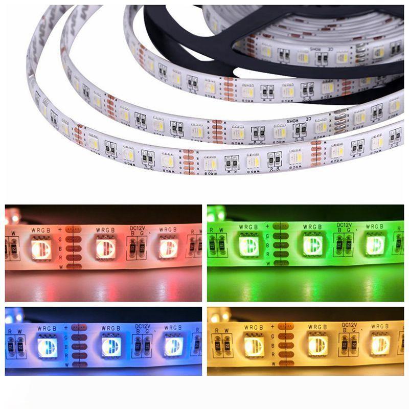 

led strips rgbw 4 in 1 chip rgbw led strip light 12VDC 24VDC widely used for hotel ,wedding , party decor