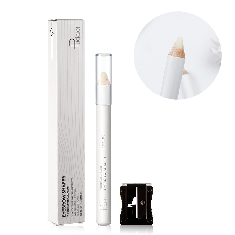 

Eyebrow Raincoat Eyebrow Pen Wax Colorless Shaping Shape Lasting Waterproof Protection Shape Pencil Sharpener, White