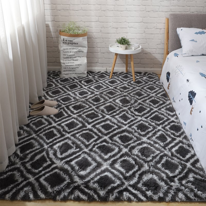 

Nordic variegated tie-dyed gradient carpet bedroom bedside rug large area living room carpet pattern beautiful and fresh mat