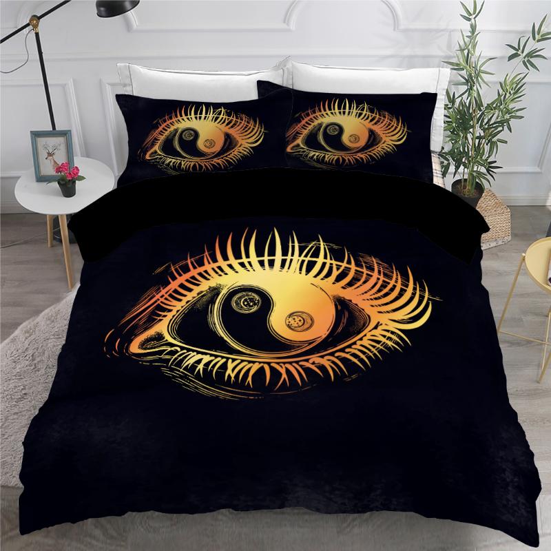 

3D Duvet Cover Sets Quilt Covers Comforter Case Set Bedding King Queen  Double Single Size Bed Linens Yin Ying 228*228cm, Ysds-186