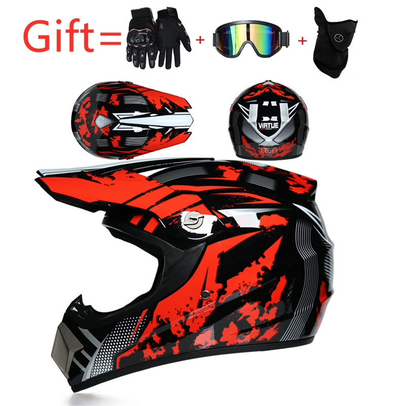 

Motocross Helmet Motorcycle Off-road Helmet Atv Racing Motorcycle Full Face Casco Capacetes 3 Gifts