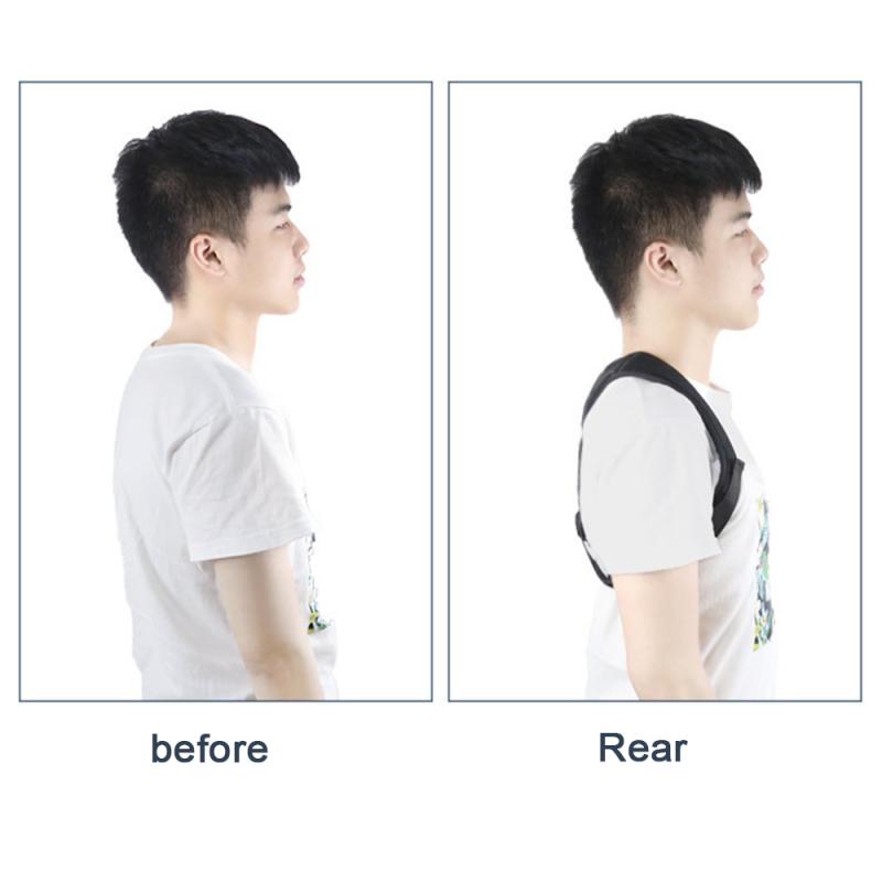 

Adjustable Back Posture Corrector Clavicle Spine Back Shoulder Lumbar Brace Support Belt Recessive Strap Protector, As pic