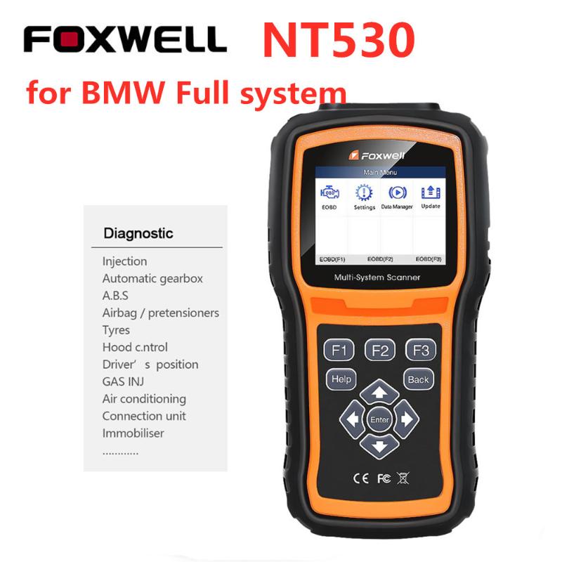 

Foxwell NT530 Full System Scanner with SRS, ABS, EPB, Oil Reset, DPF, SAS and Battery Registration For 2020/2020 & F Chassis