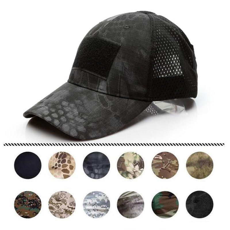 

Outdoor ACU Multicam Operator Hat Special Force Camo Mesh Cap Hat for Men Tactical Contractor US Army Baseball Caps, Black