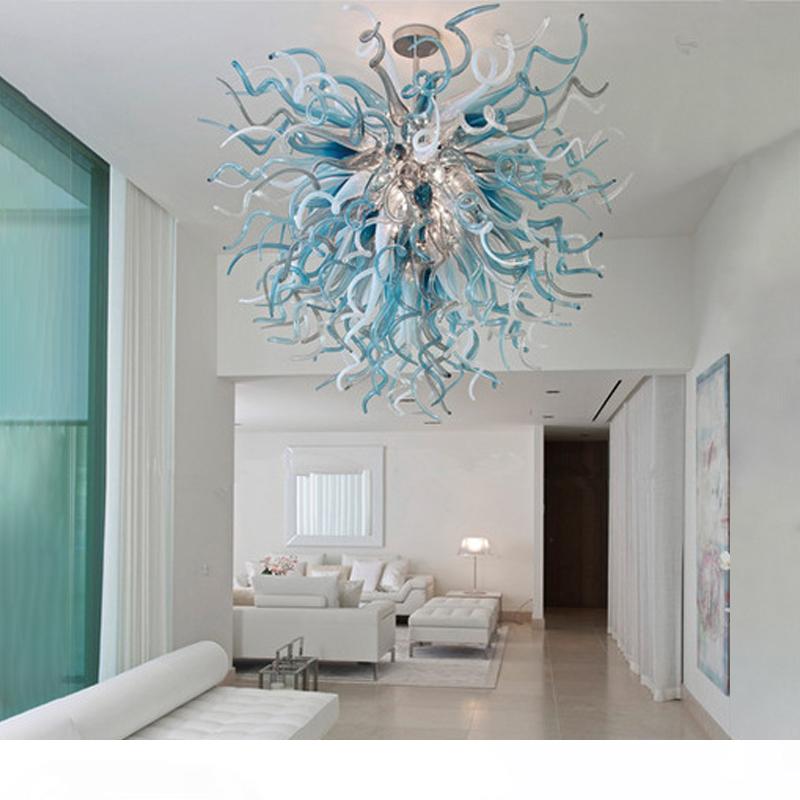

Modern Chandeliers Blown Glass Chandelier Lights Chandeliers Lighting Antique Dining Room Chandeliers Blue Grey Crystal Lights Free Shipping
