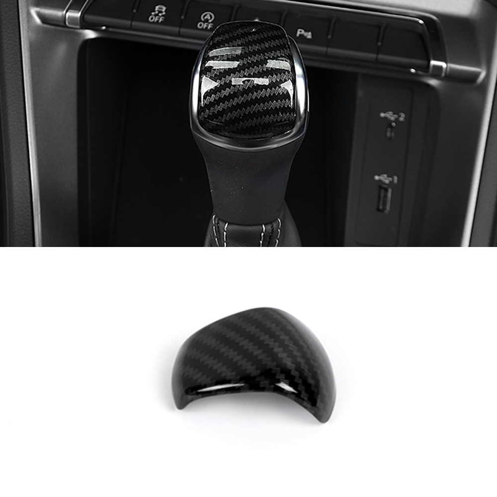 

Car Accessories Gear Shift Knob Head Top Cap Cover Trim Sticker Frame ABS Carbon Interior Decoration for Audi Q3 F3 2018-2020