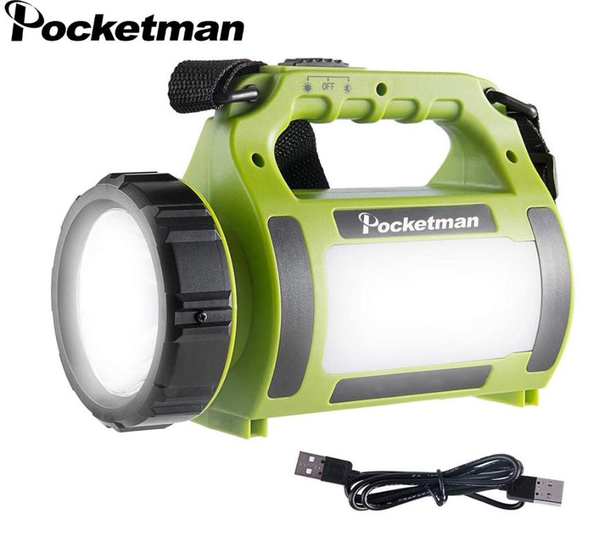 

Portable Lanterns 8000LM 80W LED Rechargeable Search Light Long Use Lantern Water Resistant 2 Side Night Lamp Outdoor Camping Spotlight