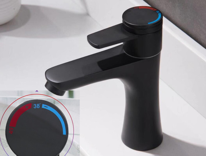 

Thermostatic basin faucet tap Brass faucet Bathroom Sink Lavatory black or brushed gold Basin mixer tap BL657