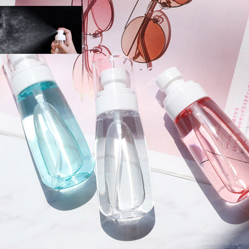 

30ml 60ml 80ml 100ml Fine Mist Spray Bottle Plastic Empty Clear Refillable Travel Essences Rose Water Mister Container