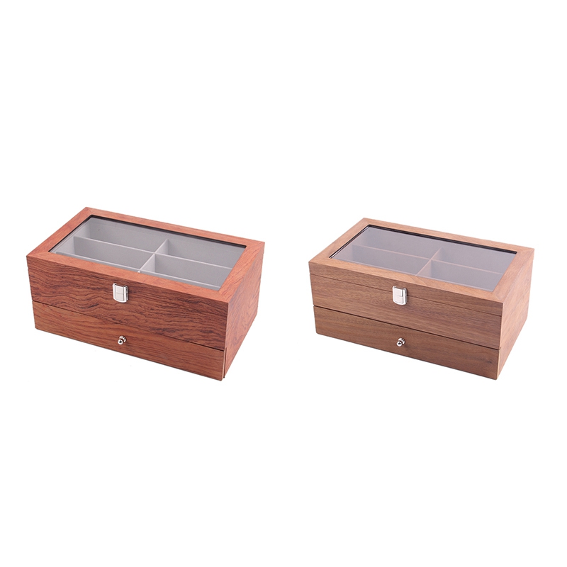 

Watch Box, 12-Slot Wooden Case Storage Box with Jewelry Drawer for Storage and Display