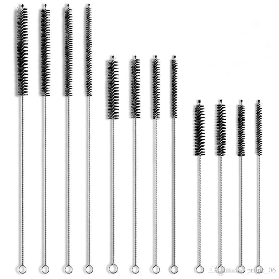 

Drinking Straw Cleaning Brush Set Nylon Pipe Tube Cleaner Stainless Steel Handle, 12" 10" 8" Extra Long 12mm 10mm 8mm 6mm Extra Wide