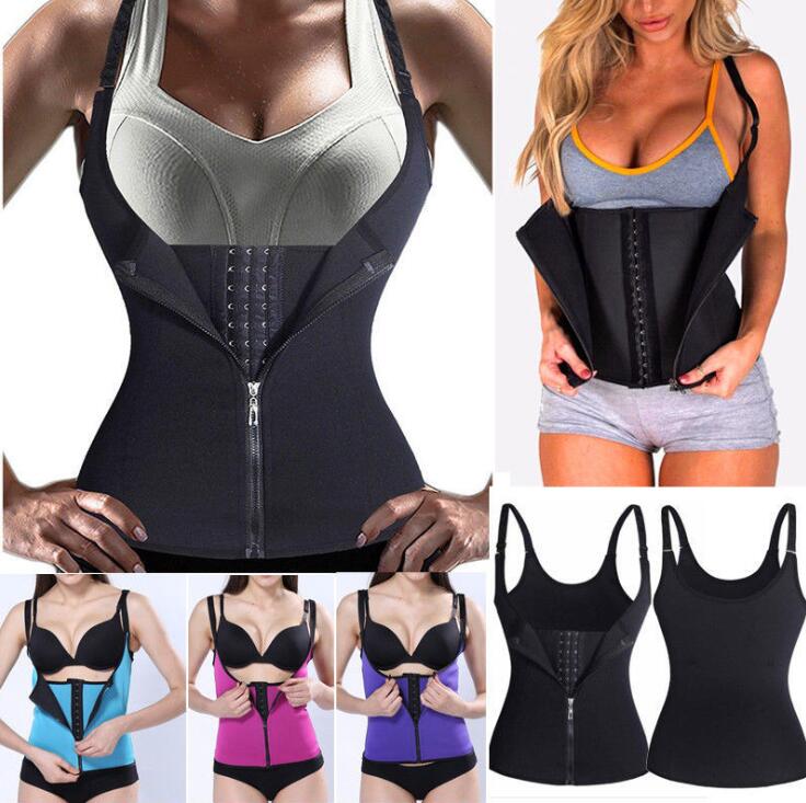 

EPACK S-3XL 4Colors Shoulder Straps Waist Trainers Latex Sport Waist Cincher Vest Rubber Steel Boned Waist Trainer Corset Shapewear