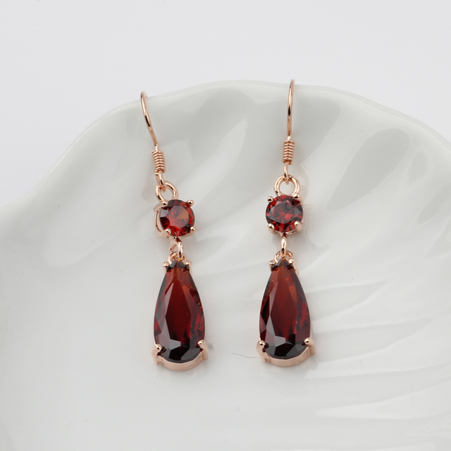 

Fashion Long Water Drop 8 Colors Cubic Zirconia stone Earrings Women Wedding Jewelry Gift 2020 Girl Earrings