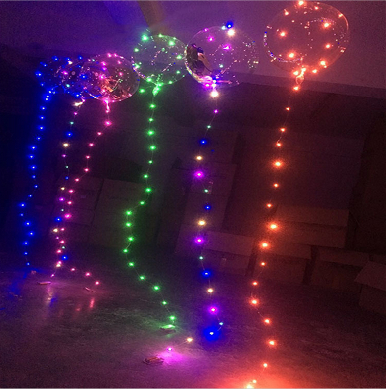 

LED balloons Night Light Up Toys clear balloon 3M String Lights Flasher transparent wave balls Lighting Helium Balloons party Decoration