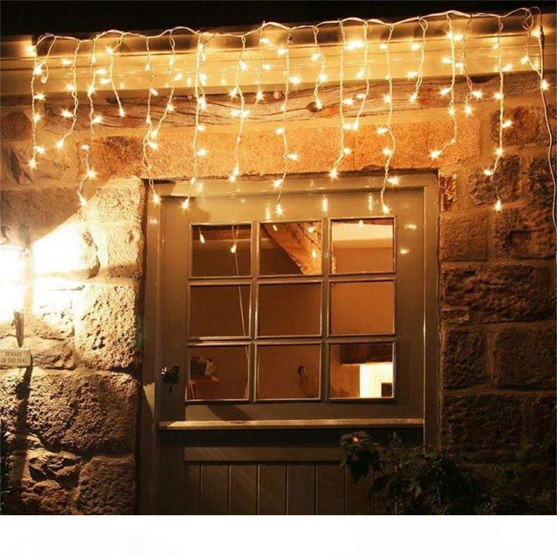 

Curtain Icicle Led String Lights Christmas Lights Outdoor Decoration 220V 4M Droop 0.4-0.5-0.6m Fairy Lights for eaves, garden, balcony
