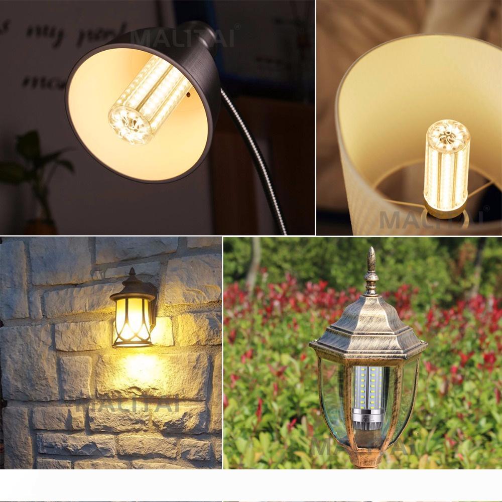 

No Flicker Light AC LED Bulb Aluminum Fan Cooling Ultra Mute LED Lamp High Power E27 Corn Light 220V Candle Bulb MS004