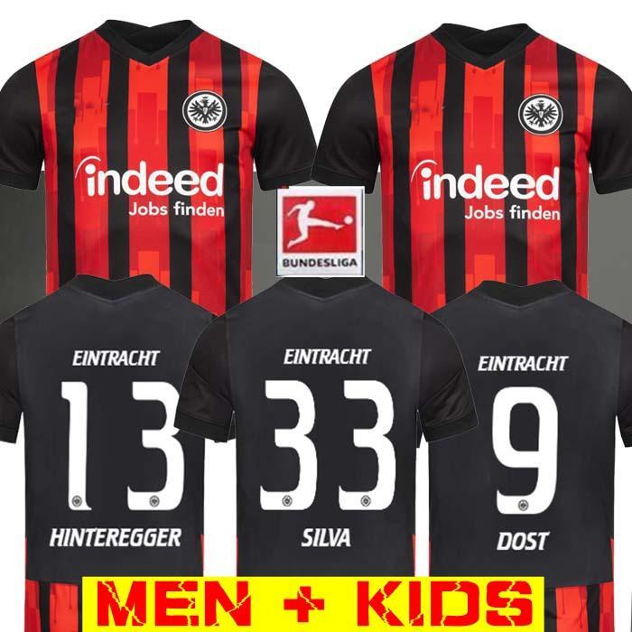 

20 21 EINTRACHT FRANKFURT SOCCER jERSEYS 2020 2021 FRANKFURT home SILVA DOST HINTEREGGER PACIÊNCIA ABRAHAM MAN kids SOCCER jERSEYS, Black