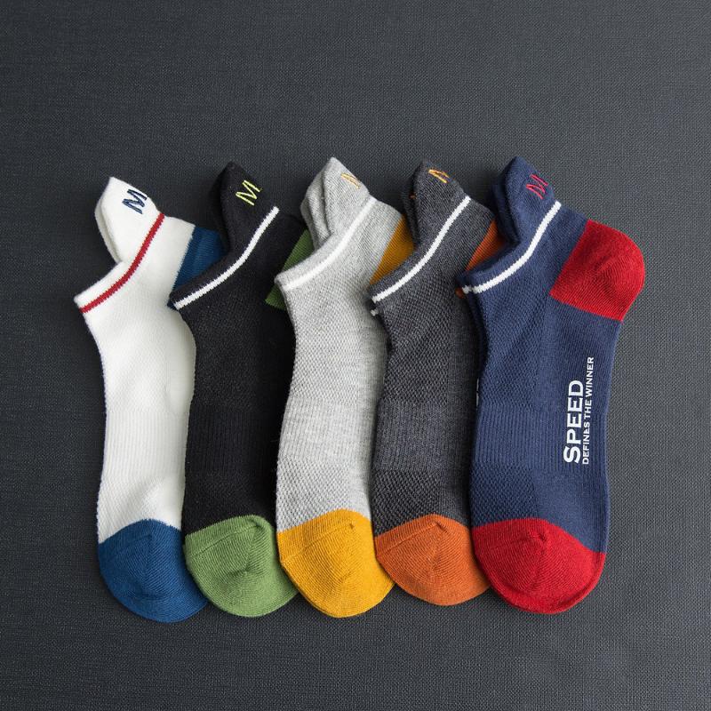 

Men Spring Summer Thin Deodorant Sweat Cotton Socks invisible Sports Boat Socks