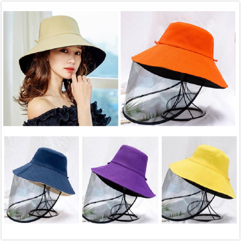 KAIXINJIUHAO bunte Blumen-Schutzhut mit Schutzschild Sonnenschutz transparent verstellbar KAIXINJIUHAO bunte Blumen-Schutzhut mit Schutzschild Sonnenschutz transparent verstellbar