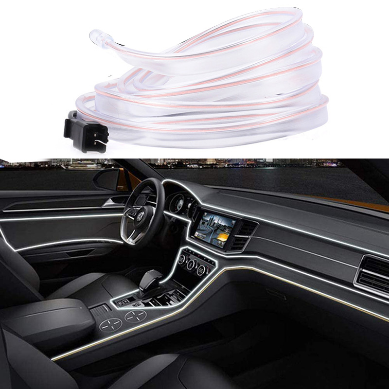 

Car Waterproof LED Bulbs Decoration Strip 12V Flexible Neon EL Metal Wire Interior Strip Car LED Light Auto Lamp Decoration