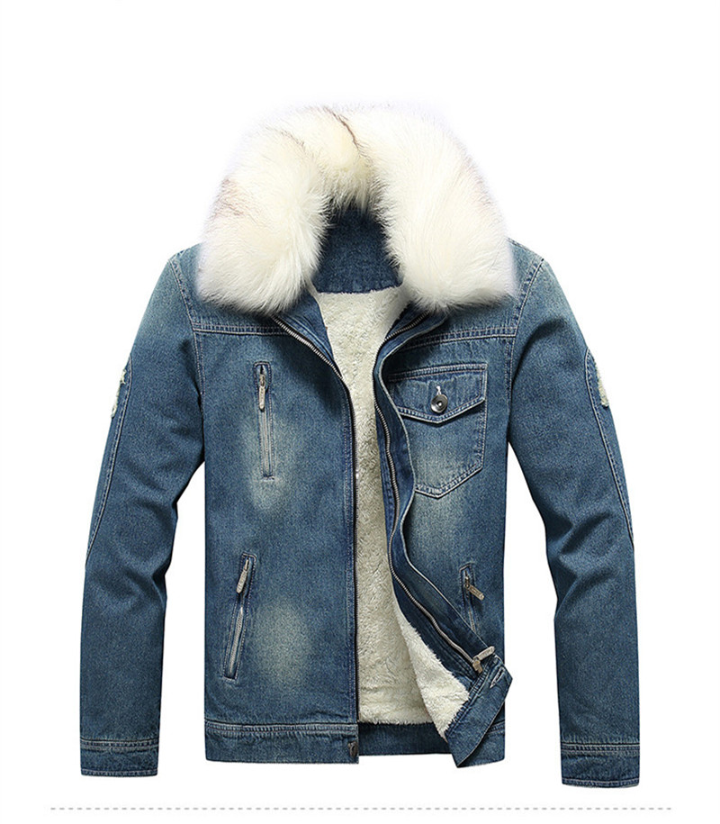

Oversize Denim Mens Jackets Fleece Vintage Bleached Thick Warmth Mens Designer Coats Casual Streetwear Couple Styles Winter Mens Coats
