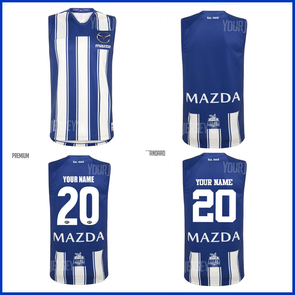

2020 NORTH MELBOURNE KANGAROOS AFL HOME GUERNSEY RUGBY JERSEY size S-3XL