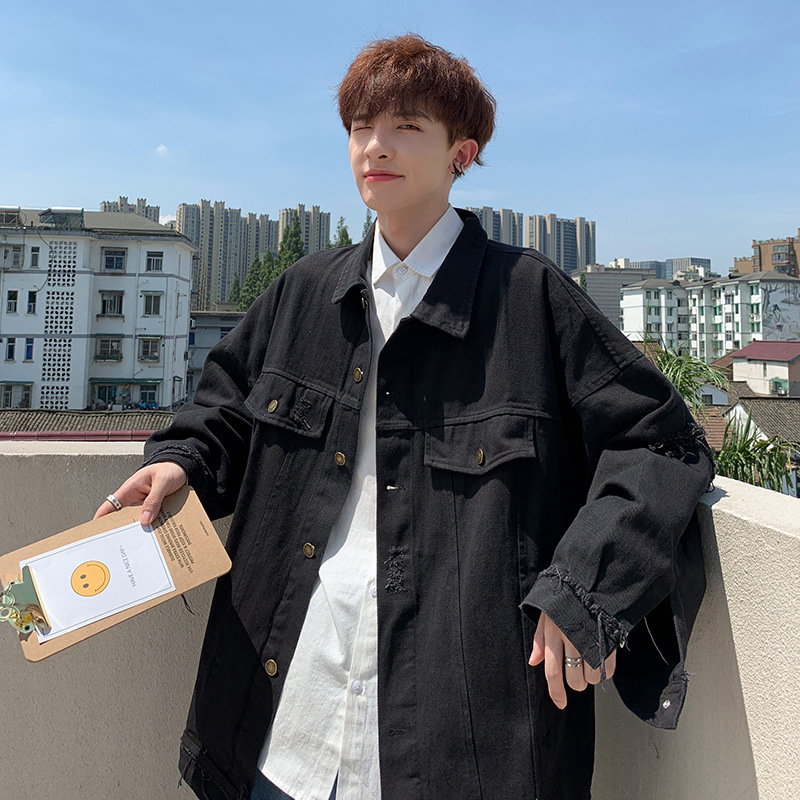 

Spring And Autumn Loose-Fit Hong Kong Style Jacket Autumn Korean-style MEN'S Jacket Trend Versatile Tops Workwear Popular Brand, Khaki