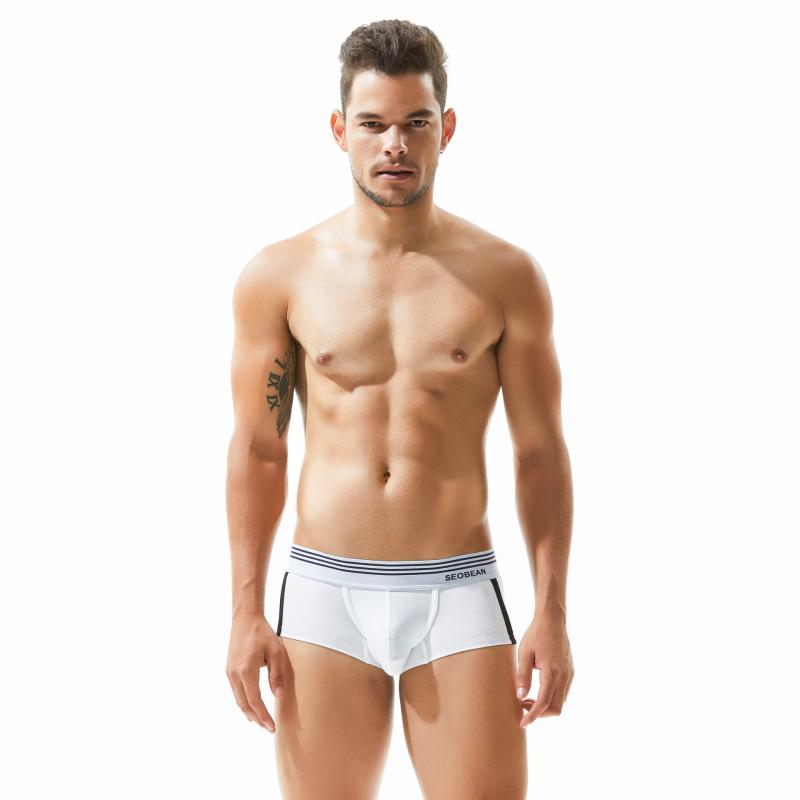 

Cool Men'S Underwear Boxer Sexy Cotton Low-Rise Youth Fashion Summer Breathable U Convex Four Corners Boxers, Red