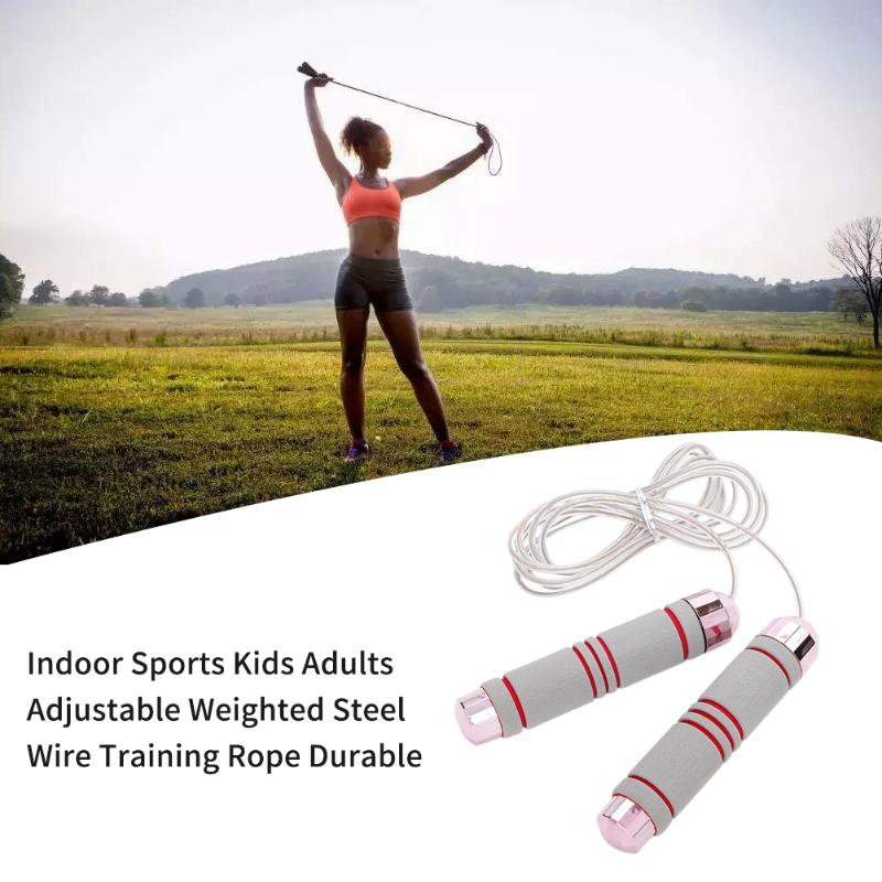 

Indoor Sports Adjustable Weighted Jumping Athletics Training Rope Gym Kids Adults Exercise Tools Durable Steel Wire Loss Weight