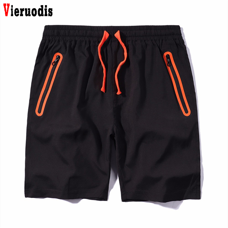 

Men 2020 New Summer Shorts Beach Fitness Shorts Men' Gyms Board Bermuda Surf Boardshorts Men Zipper Pocket Beach, Dk25 dark grey