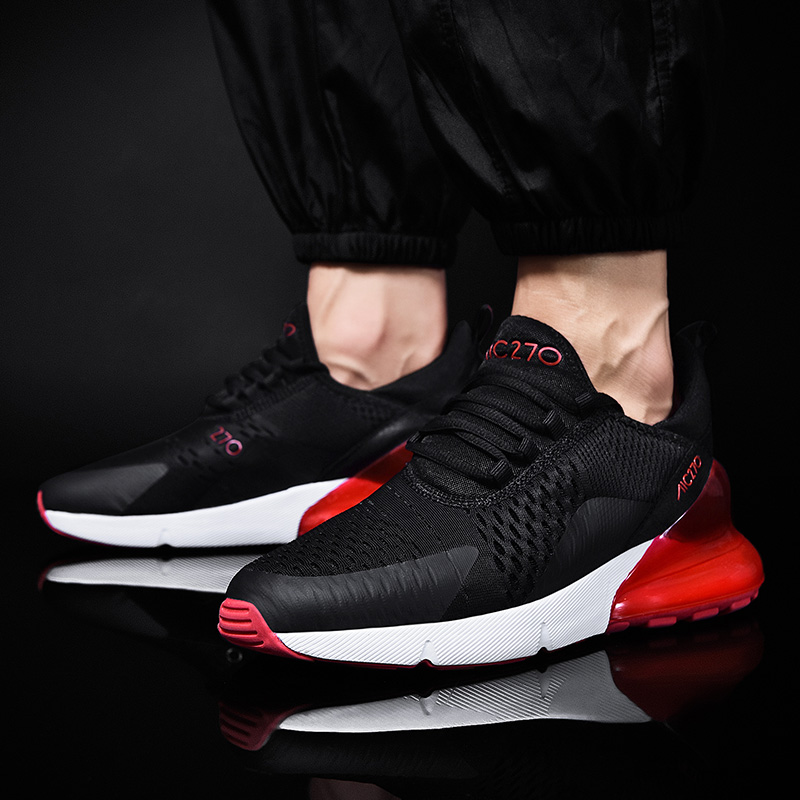 

Running Shoe for Men Woman 2020 New Sneakers Men Summer Athletic Unisex Breathable Sport Shoes Zapatillas Hombre Deportiva, Black in red