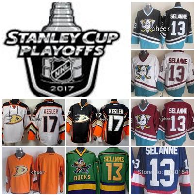 

Anaheim Ducks 2017 Stanley Cup Playoffs Patch Blank 17 Ryan Kesler 13 Teemu Selanne Hockey Jerseys White Black Blue Green Orange Red, Black;red
