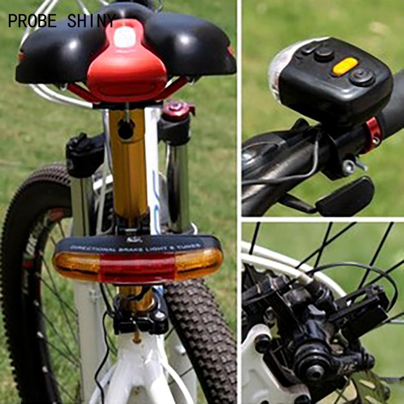 

PROBE SHINY Bicycle Light Led Bicycle Bike Turn Signal Directional Brake Light Lamp 8 Sound Horn High Quality Accessories A711