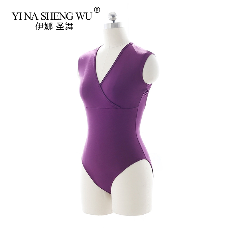 Ballet Leotard Women High Quality Cotton Leotards Ballerina Pratice Costume Professional Adult Sexy Gymnastics Leotards 4 Colors-image-557250293