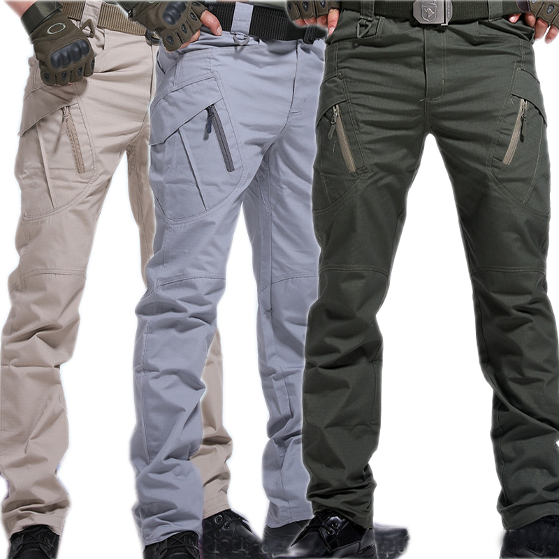 

Cargo Pants Army Trousers City Tactical Pants Men SWAT Combat Men Many Pockets Waterproof Wear Resistant Training, Black