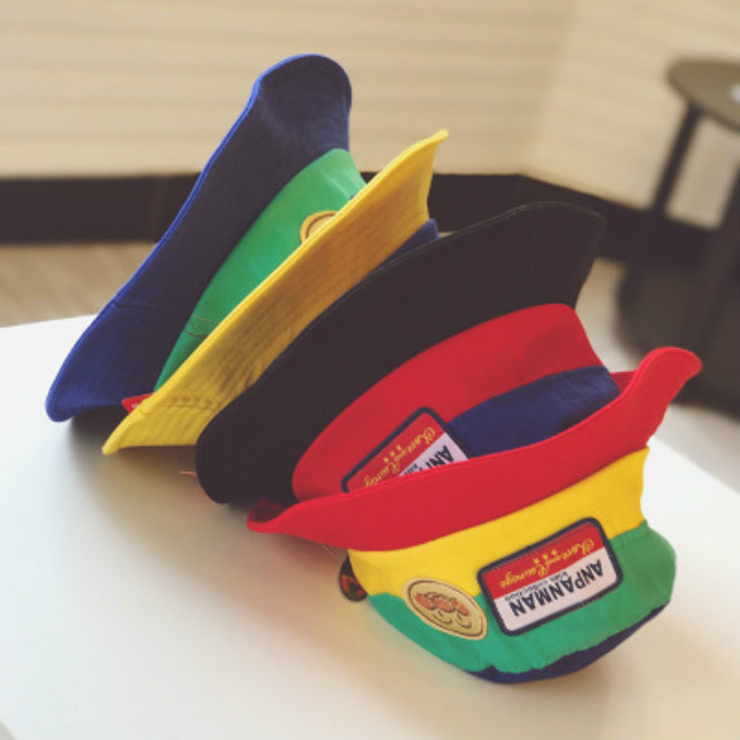 

Kids Designer Rainbow Cartoon Fisherman Hat Children Boys Girls Holiday Sun Hat 2020 New Arrival Fashion Wide Brim Hats Visor New, Red