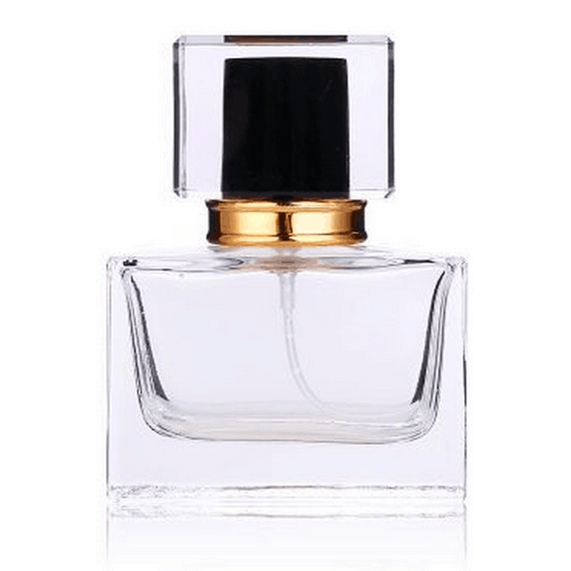 

5pcs/lot High Quality 30ml Square Glass Perfume Bottle Clear Glass Spray Bottle Empty Fragrance Packaging Refillable