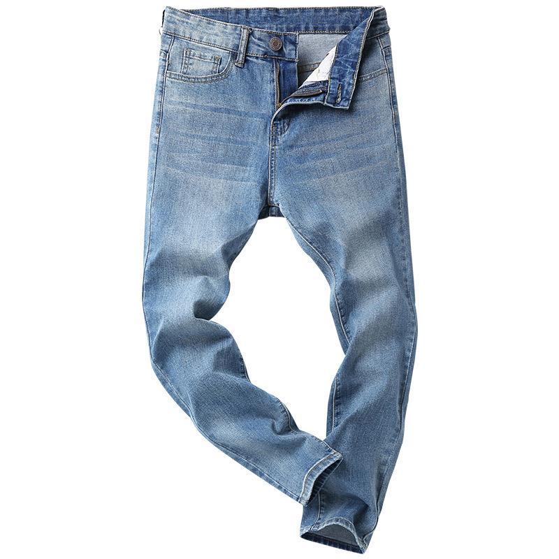 

Leisure Time Jeans Men Wear 2019 Spring New Product Men's Jeans Homme Men Self-cultivation Bound Feet Pants Increase Down, Light blue